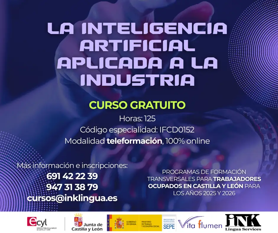 CURSO ONLINE GRATIS: LA INTELIGENCIA ARTIFICIAL APLICADA A LA INDUSTRIA