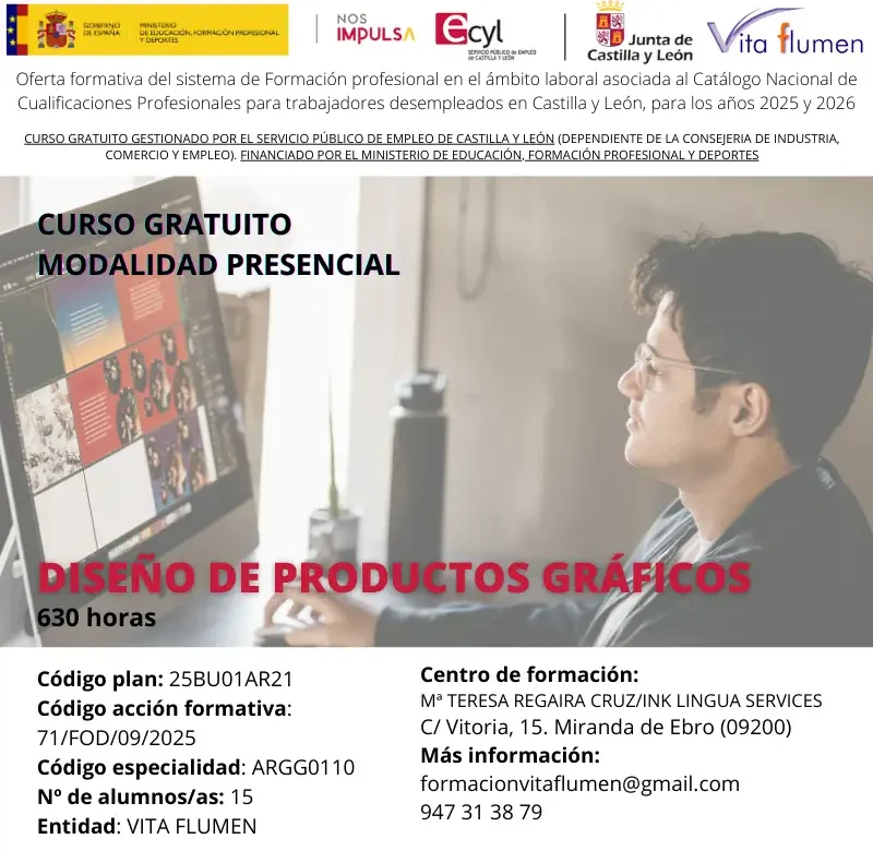CURSO PRESENCIAL GRATIS: DISEÑO DE PRODUCTOS GRÁFICOS